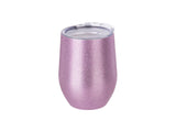 12oz Stainless Steel Stemless Glitter Wine Cup