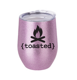 12oz Stainless Steel Stemless Glitter Wine Cup