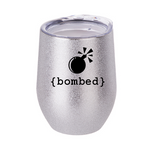 12oz Stainless Steel Stemless Glitter Wine Cup