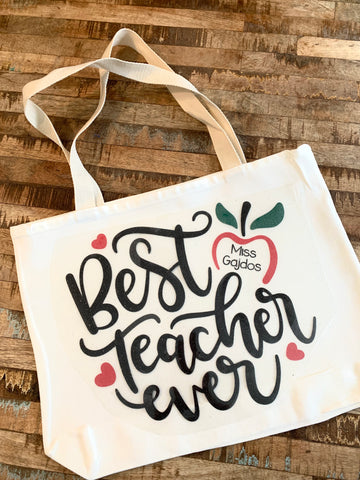 Best Teacher Ever Tote Bag.